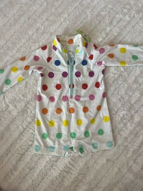 White Polka Dot Baby Swim Primary.com